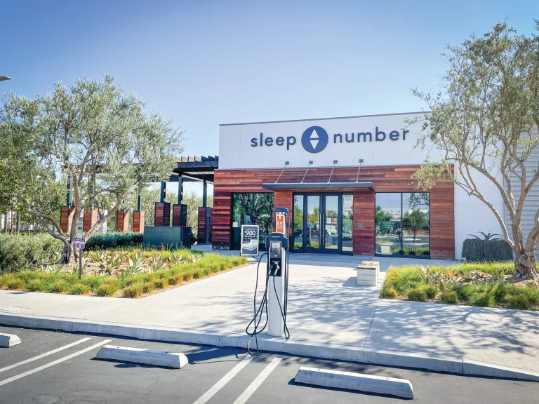 Sleep Number locations, like this one in sunny California, will soon be powered by solar through the efforts of Blue Horizon Energy.