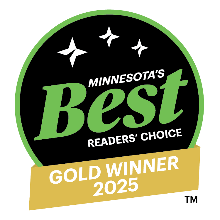 A badge recognizing Blue Horizon Energy as Minnesota's Best Commercial Solar Energy Provider